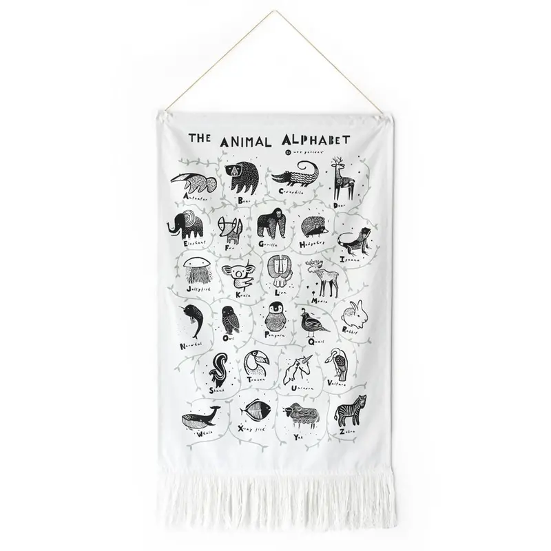 Animal Alphabet Tapestry – Decorative Nursery Wall Hanging 1