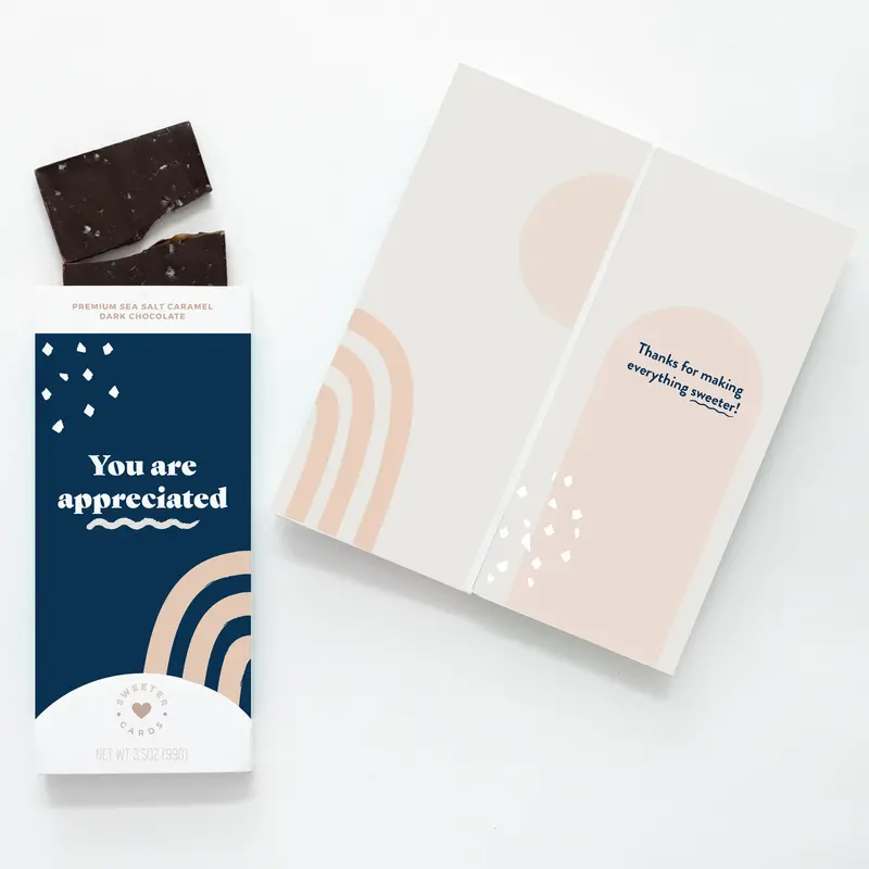 Appreciation Card With Hidden Chocolate – 'You Are Appreciated' 1