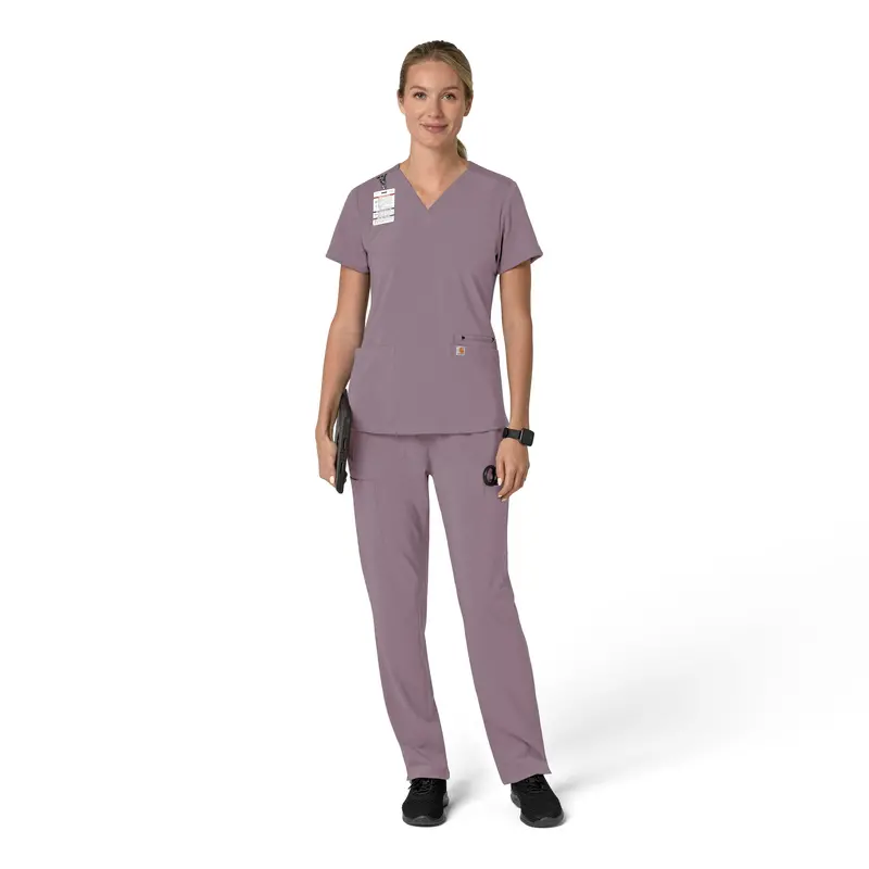 Carhartt Force Cross-Flex Women’S V-Neck Scrub Top – Flexible Panel Design 1