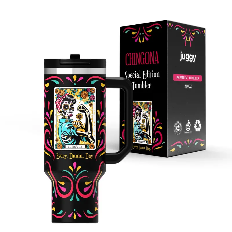 Chingona Signature 40 Oz Stainless Tumbler 1
