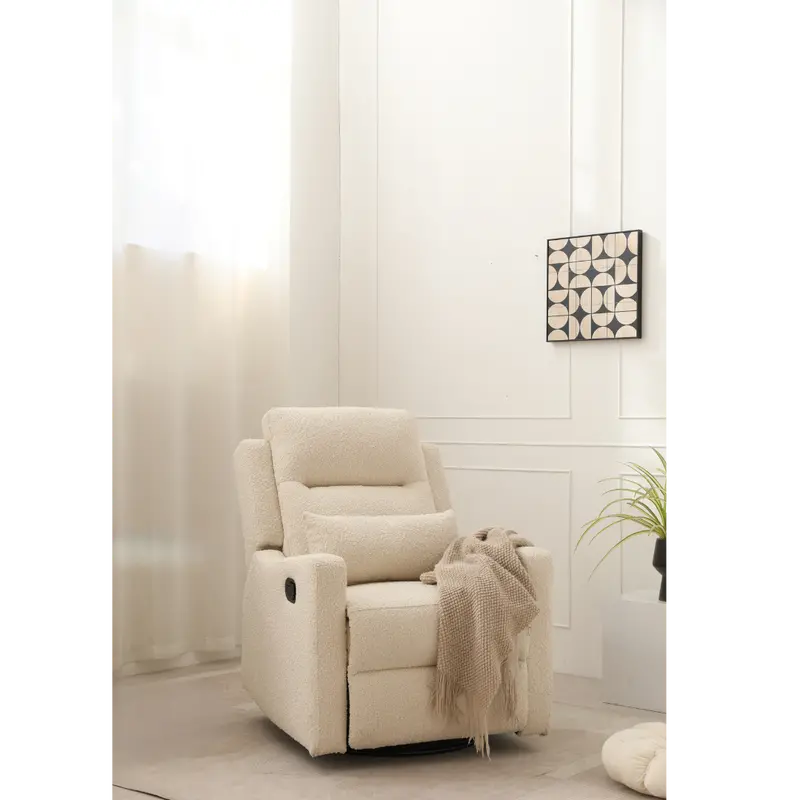 Cocoon Rio Reclining Glider Chair In Textured Bouclé 1
