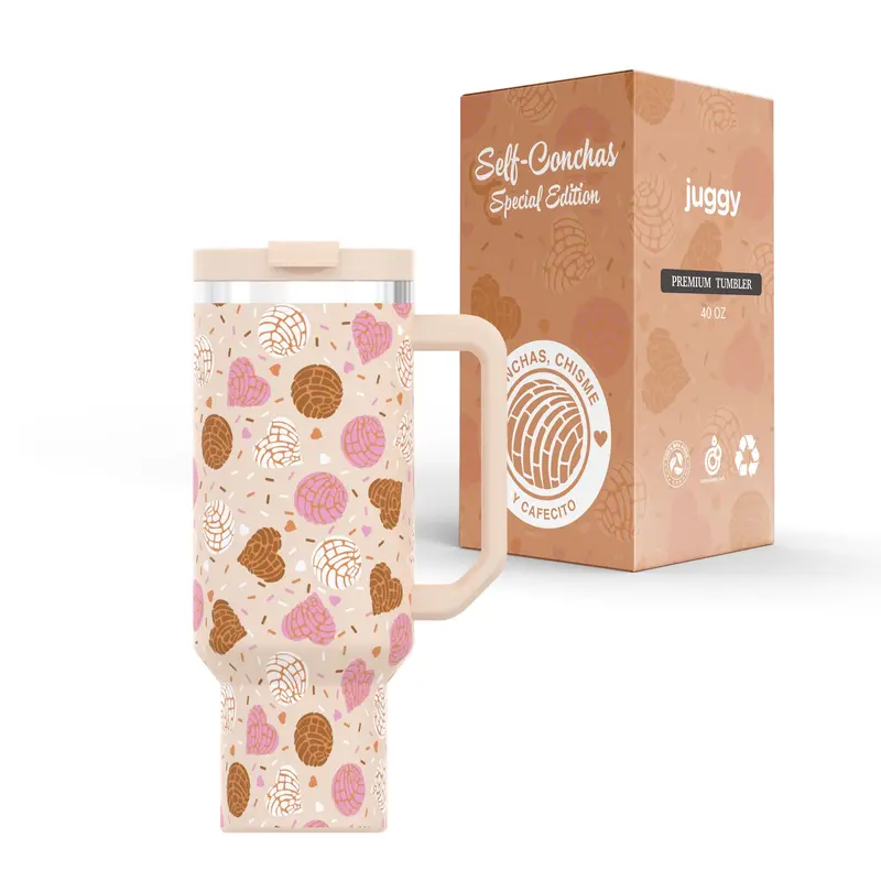 Conchas-Patterned 40 Oz Vacuum-Sealed Tumbler 1