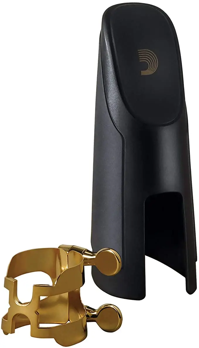 D'Addario H-Ligature & Cap For Alto Saxophone – Gold-Plated Design 1