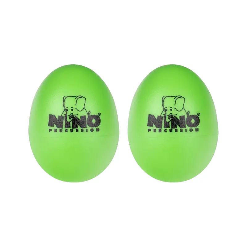 Grass Green Plastic Egg Shaker Set – 2-Piece Pair 1