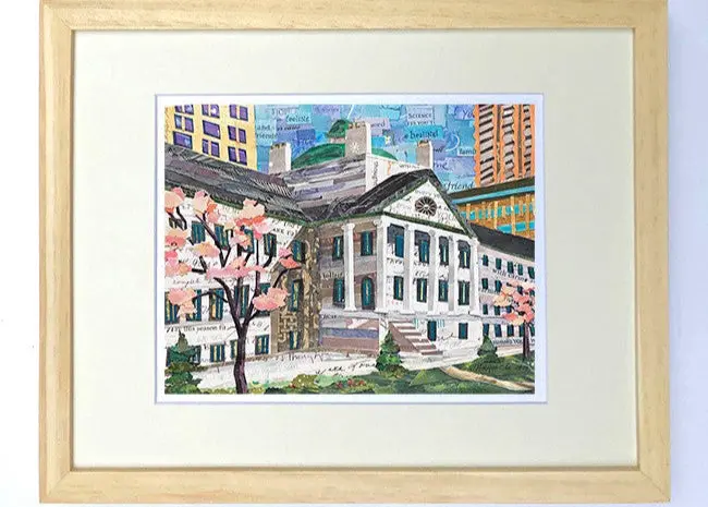 Jaha Mgh Bulfinch Building Art Print – 5X7 Photo In Natural Wood 8X10 Frame 1
