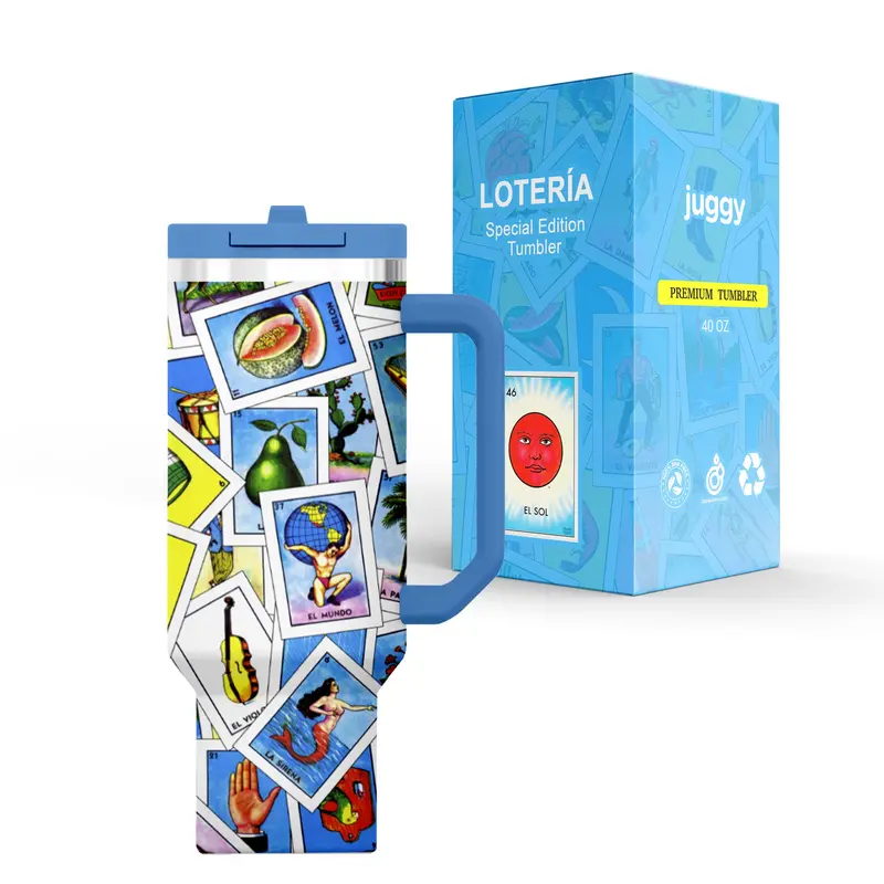 Loteria Game Art 40 Oz Stainless Steel Tumbler 1