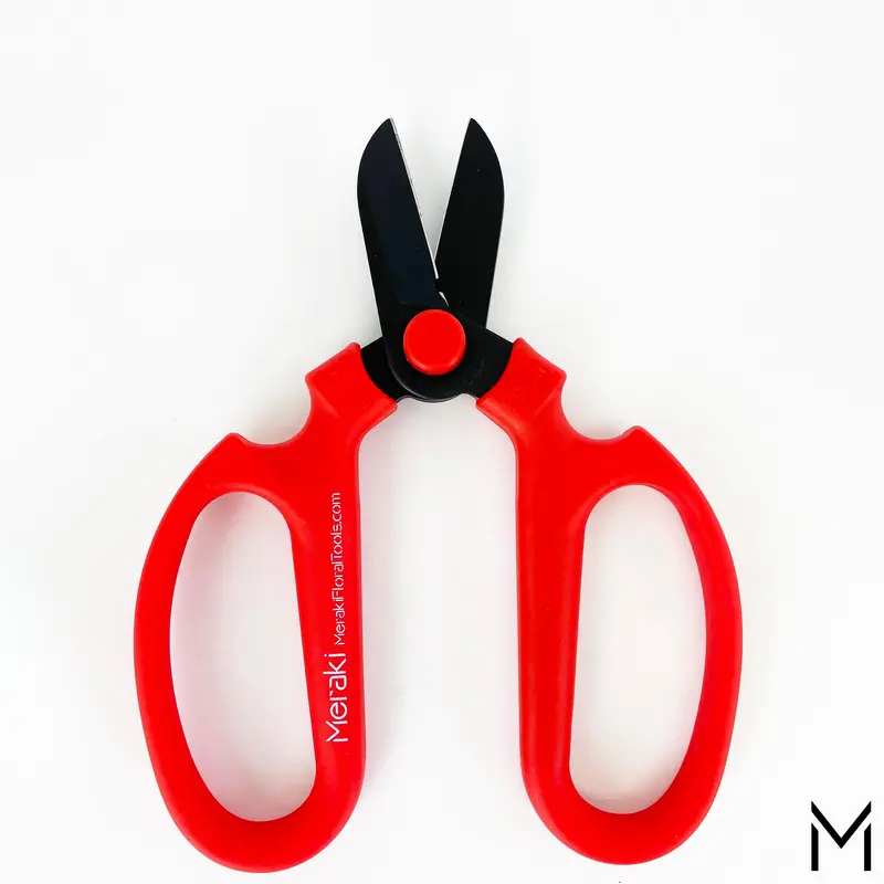Meraki 6.7-Inch Floral Shears In Amaryllis Red 1