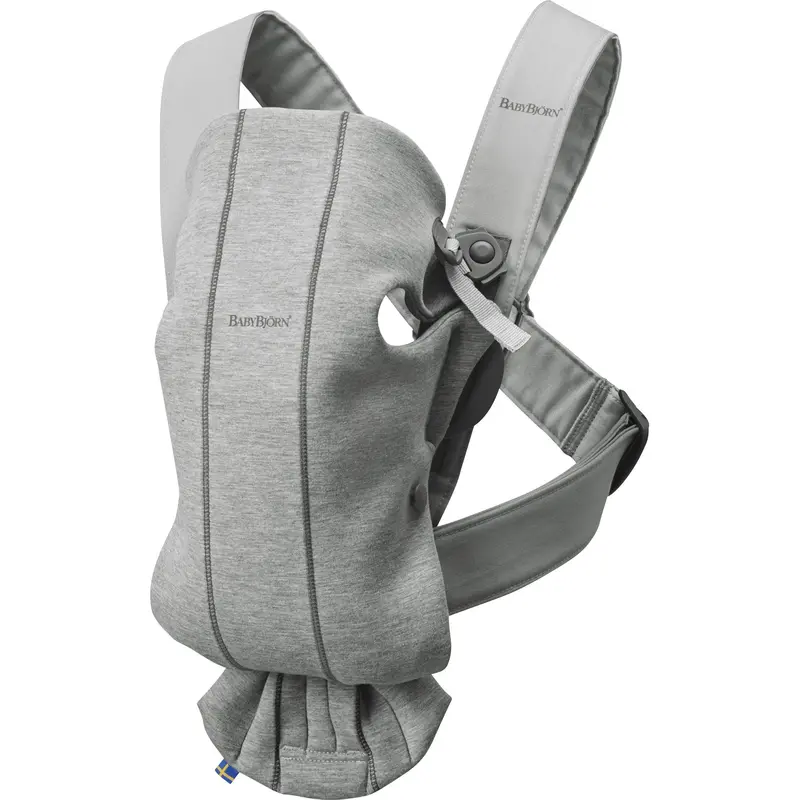 Mini Baby Carrier In Soft 3D Jersey – Light Grey 1