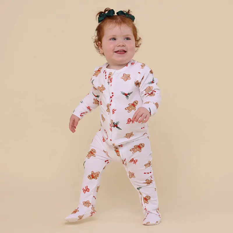 Organic Cotton Snuggle Sleepsuit – Zip-Front Footed Pajamas In Assorted Prints 1