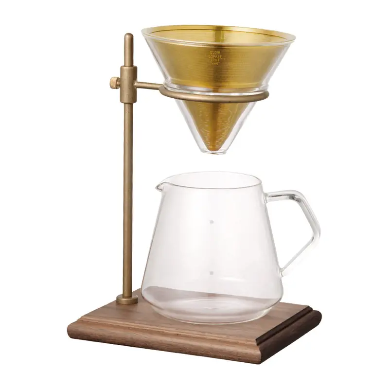 Scs Brass Pour-Over Coffee Stand Kit With Dripper Support 1
