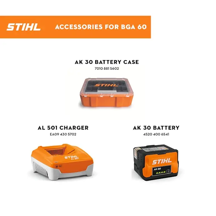 Stihl Bga 60 36V Cordless Handheld Blower Kit – Ak Platform (Battery & Charger Included) 1