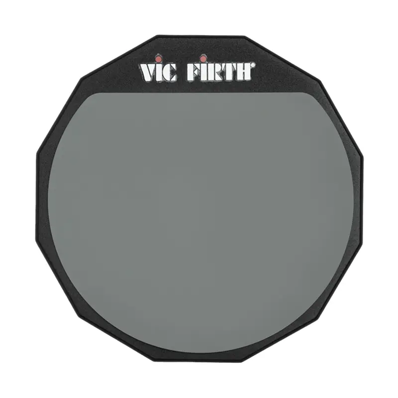 Vic Firth Vfpad12D 12" Dual-Surface Practice Pad — Soft & Hard Rubber Surfaces 1