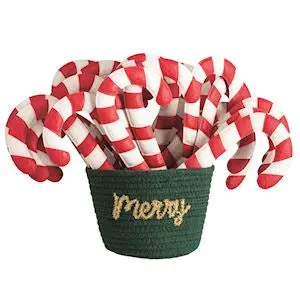Vintage-Style Tin Candy Cane Holiday Ornament 1