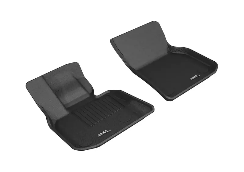 3D Maxpider Kagu Floor Liners – Black, 2-Piece Front Set 1