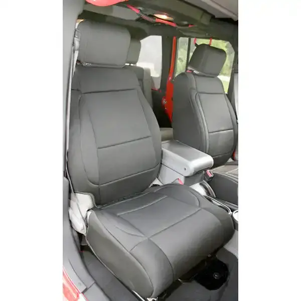 Rugged Ridge Neoprene Seat Cover Kit – Front Seats Only, Black, Fits 2011–2018 Jeep Wrangler Jk 1